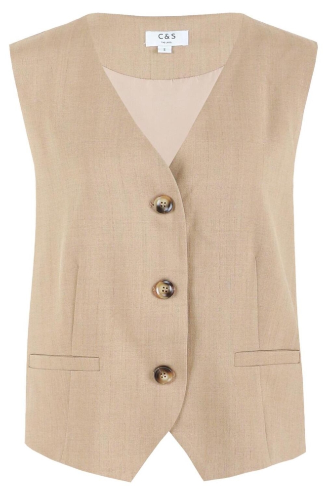 GEORGIA GILET 25NZC12 523 LIGHT CAMEL